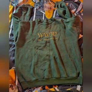 WWJD Vintage Forest Green Sweatshirt XL